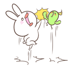 "Funny" rabbits and parakeets sticker #6078533