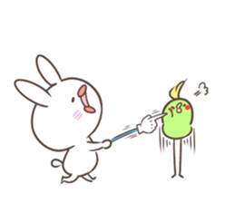 "Funny" rabbits and parakeets sticker #6078543