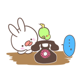 "Funny" rabbits and parakeets sticker #6078545