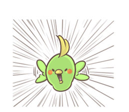 "Funny" rabbits and parakeets sticker #6078547