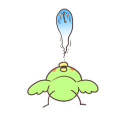 "Funny" rabbits and parakeets sticker #6078549