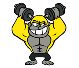 Work gorilla Muscle-kun sticker #6078725