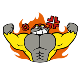 Work gorilla Muscle-kun sticker #6078729