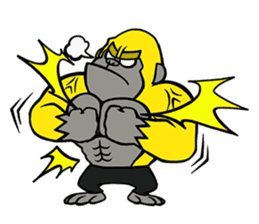 Work gorilla Muscle-kun sticker #6078744