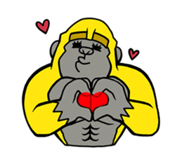 Work gorilla Muscle-kun sticker #6078751