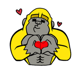 Work gorilla Muscle-kun sticker #6078751