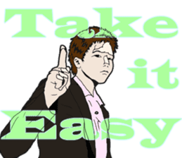 "cool !!" English idiom "Take it easy" sticker #6079713