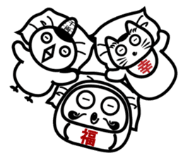 Lucky Daruma Doll 3 sticker #6083525
