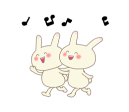 Happy rabbit ! sticker #6084137