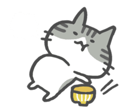 The cat which likes GOHAN !! sticker #6084798