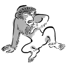 Animal-Caricature "monkey" sticker #6085621