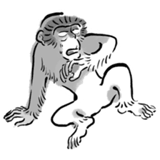 Animal-Caricature "monkey" sticker #6085621