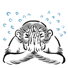 Animal-Caricature "monkey" sticker #6085625