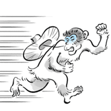 Animal-Caricature "monkey" sticker #6085634