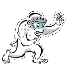 Animal-Caricature "monkey" sticker #6085636