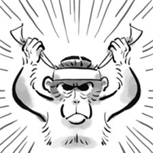 Animal-Caricature "monkey" sticker #6085638