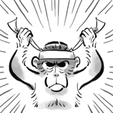 Animal-Caricature "monkey" sticker #6085638