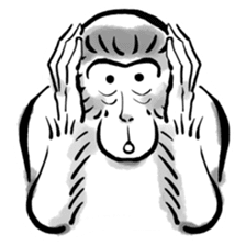 Animal-Caricature "monkey" sticker #6085645