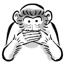 Animal-Caricature "monkey" sticker #6085646