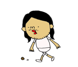 a long hair man 3 sticker #6086493