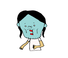 a long hair man 3 sticker #6086499