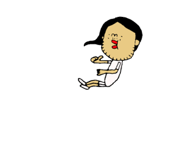 a long hair man 3 sticker #6086503