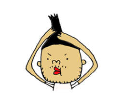 a long hair man 3 sticker #6086504