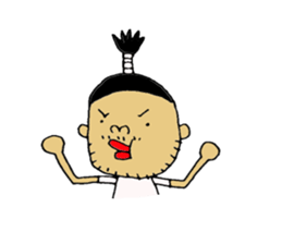 a long hair man 3 sticker #6086505