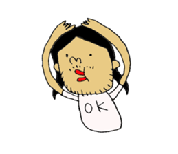 a long hair man 3 sticker #6086512