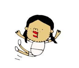 a long hair man 3 sticker #6086514