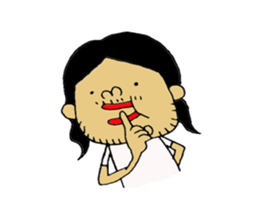 a long hair man 3 sticker #6086515