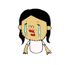 a long hair man 3 sticker #6086516