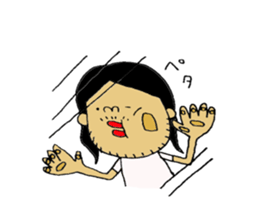 a long hair man 3 sticker #6086520