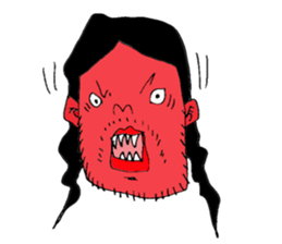 a long hair man 3 sticker #6086525