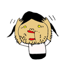 a long hair man 3 sticker #6086526