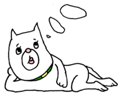 Grandfather and dog sticker #6086809