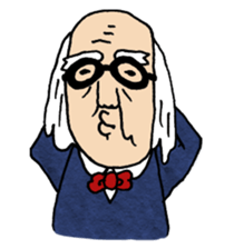 Grandfather and dog sticker #6086818