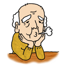 Grandfather and dog sticker #6086820