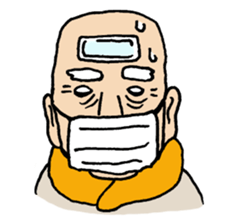 Grandfather and dog sticker #6086825