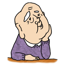 Grandfather and dog sticker #6086827