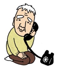 Grandfather and dog sticker #6086828