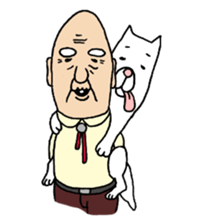 Grandfather and dog sticker #6086833