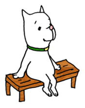 Grandfather and dog sticker #6086836