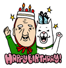 Grandfather and dog sticker #6086837