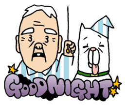 Grandfather and dog sticker #6086838