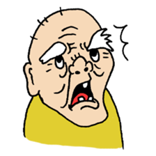 Grandfather and dog sticker #6086843