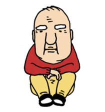 Grandfather and dog sticker #6086844