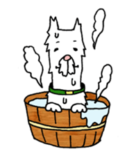 Grandfather and dog sticker #6086845