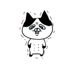 uzakawa drooping eyes cat with kitty sticker #6087780