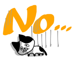 uzakawa drooping eyes cat  with kitty sticker #6087785